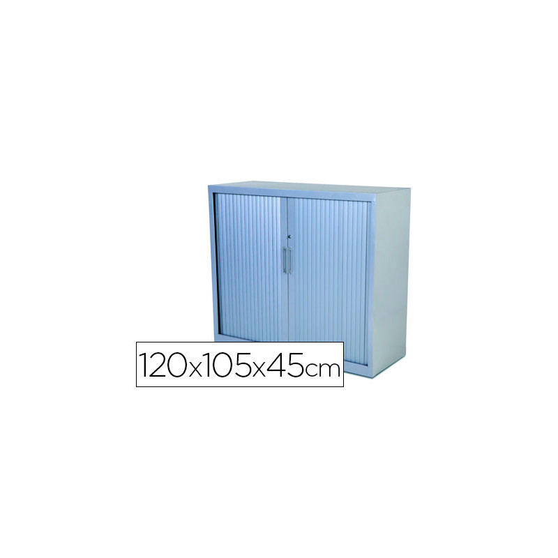 Armario metalico rocada dos puertas tipo persiana incluye dos balda serie store 120x105x45 cm acabado ac00