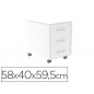 Cajonera rocada con tres cajones serie store 58x40x59,5 cm acabado aw04 blanco/blanco