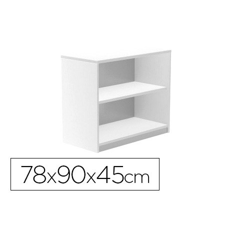 Armario rocada con dos estantes serie store 78x90x45 cm acabado aw04 blanco/blanco