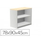 Armario rocada con un estantes serie store 78x90x45 cm acabado gris/gris
