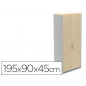 Armario rocada con cuatro estantes y dos puertas serie store 195x90x45 cm acabado an04 gris/blanco