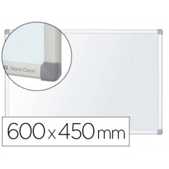 Pizarra blanca nobo nano clean magnetica lacada acero marco aluminio 60x45 cm