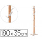 Perchero madera paperflow haya 8 colgadores con paraguero blanco altura 180 cm