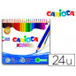 Lapices de colores carioca acuarelables caja metalica de 24 colores surtidos