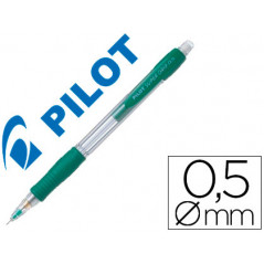Portaminas pilot super grip verde 0,5 mm sujecion de caucho