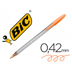 Boligrafo bic cristal fun naranja punta 1,6 mm