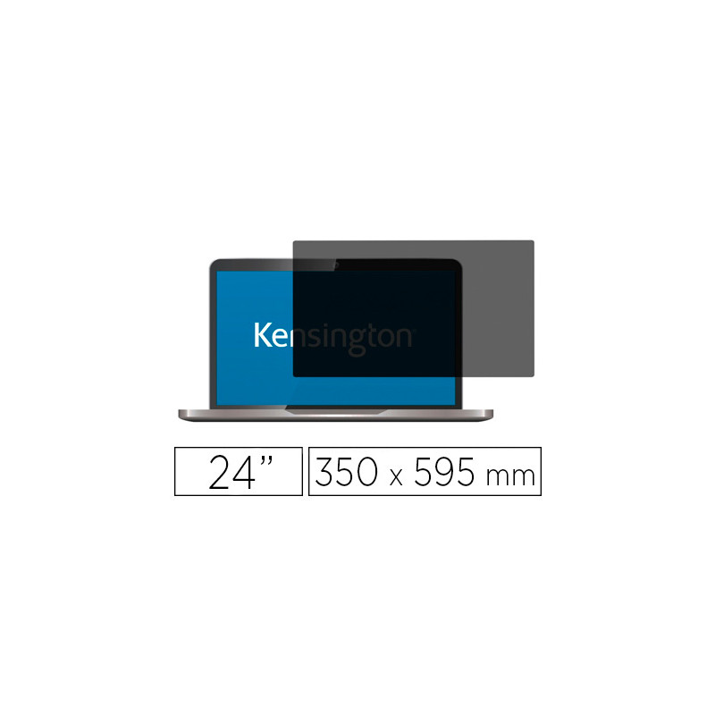 Filtro para pantalla kensington privacidad 24" extraible 2 vias panoramico 16:9 350x595 mm