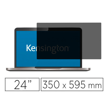 Filtro para pantalla kensington privacidad 24" extraible 2 vias panoramico 16:9 350x595 mm