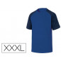 Camiseta de algodon deltaplus color azul/negro talla 3xl