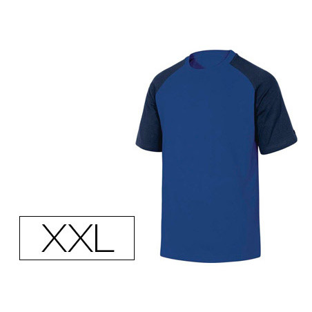 Camiseta de algodon deltaplus color azul/negro talla xxl