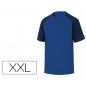 Camiseta de algodon deltaplus color azul/negro talla xxl