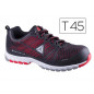 Zapatos de seguridad deltaplus de poliuretano y malla aireada s1p negro y rojo talla 45