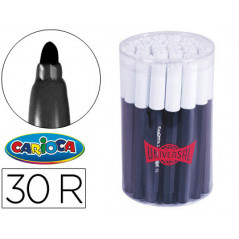 Rotulador carioca jumbo negro punta gruesa bote de 30 unidades