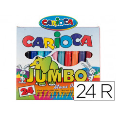 Rotulador carioca jumbo c/24 colores punta gruesa