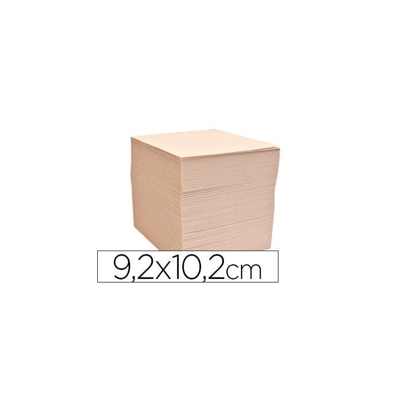 Taco papel liderpapel sin encolar crema 1000 hojas 92x102 mm 70 gr