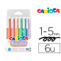 Rotulador carioca fluorescente pastel blister de 6 colores surtidos