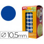 Gomets autoadhesivos circulares 10,5mm azul rollo de 5192 unidades