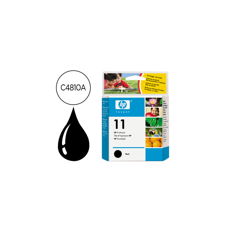 Ink-jet hp designjet 70 100+ 5 00 800 ser busi1000 2200 2550 2300 2600 2800 cp1700 oj 9100 oj k850 n.11 cabezal negro