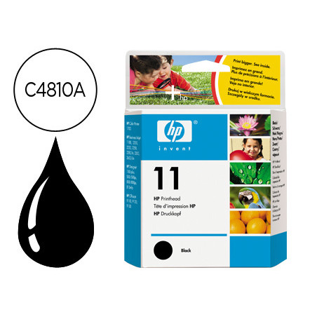 Ink-jet hp designjet 70 100+ 5 00 800 ser busi1000 2200 2550 2300 2600 2800 cp1700 oj 9100 oj k850 n.11 cabezal negro