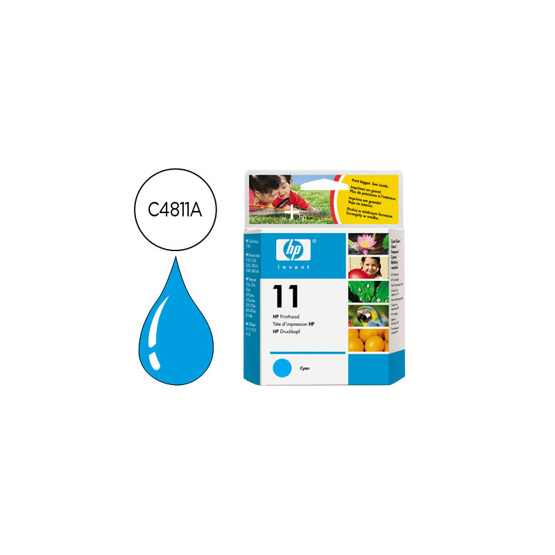 Ink-jet hp designjet 70 100+ 5 00 800 120nr ser busi 100 22002250 2300 2600 2800 cp1700 o j9100 k850 n.11 cabezal cian