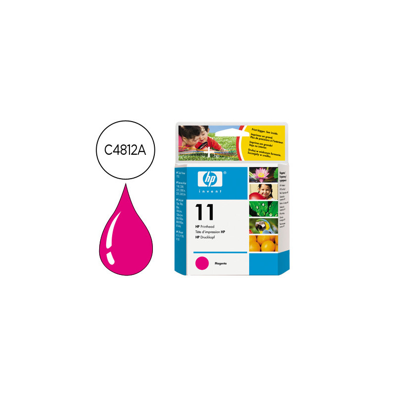 Ink-jet hp designjet 70 100+ 5 00 800 ser busi 1000 2200 2250 2300 2600 2800 cp1700 oj 9100 k850 n.11 cabezal magenta