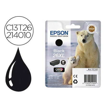Ink-jet epson t2621xl expression xp-600 / 605 / 700 / 800 negro - 500 pag -