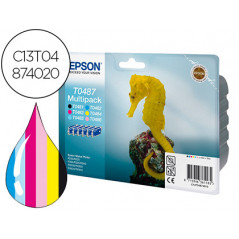 Ink-jet epson t0487 stylus dx3800 / r200 / r300 / rx500 / rx600 pack color + negro