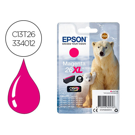 Ink-jet epson 26xl xp600 / 605 / 700 / 800 magenta 700 pag