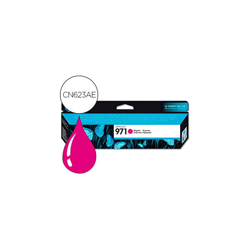 Ink-jet hp 971 officejet pro x451 / x551 / x476 / x576 magenta 2.500 pag