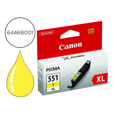 Ink-jet canon cli-551xl ip7250 / mg5450 / mg6350 amarillo