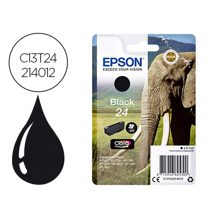 Ink-jet epson 24 expression xp-55 / 750 / 760 / 850 / 860 / 950 / 960 / 750 / 850 negro 240 pag