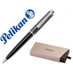 Boligrafo pelikan souveran stresemann k805 negro / gris detalles plata