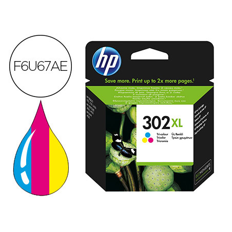 Ink-jet hp 302xl envy 4524 / 4527 / 4528 / 4521 tricolor 330 pag