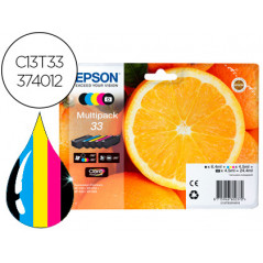 Ink-jet epson claria 33 t3337 xp530/630/635/830 multipack 4 colores negro / amarillo / cian / magenta