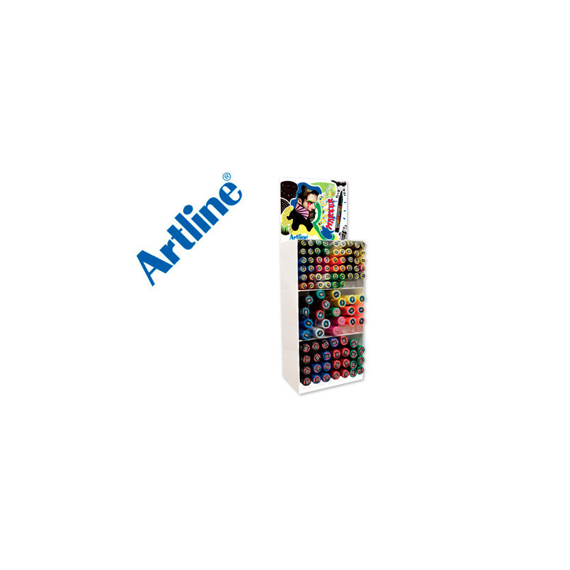 Expositor artline poster marker 96 unidades colores surtidos 51 uds 2 mm / 33 uds 6 mm / 12 uds 12 mm