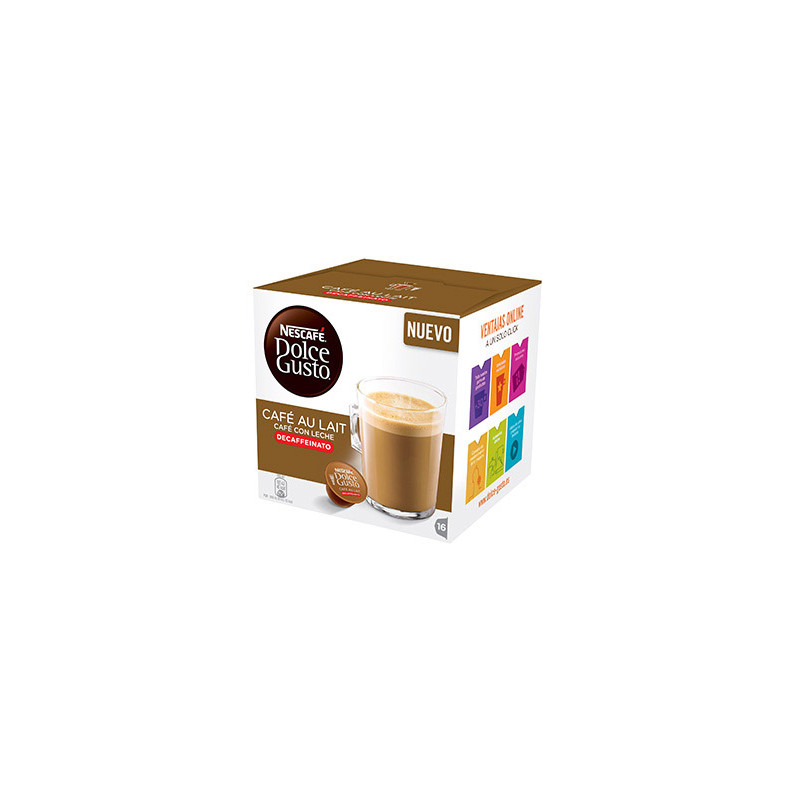 Cafe dolce gusto cafe con leche descafeinado monodosis caja de 16 unidades