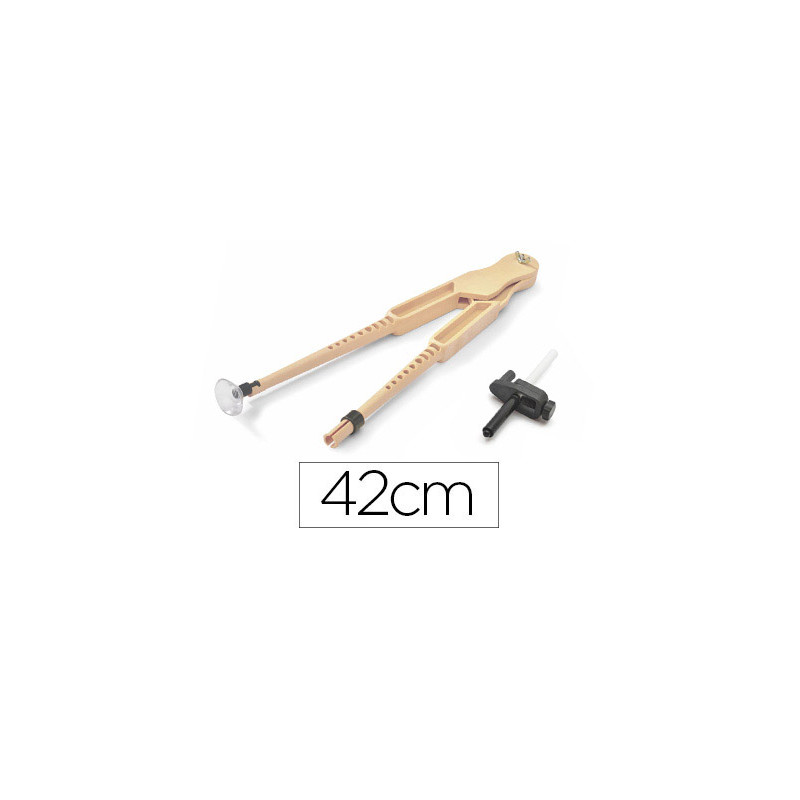 Compas para encerado faibo de plastico imitacion madera con adaptador 42 cm