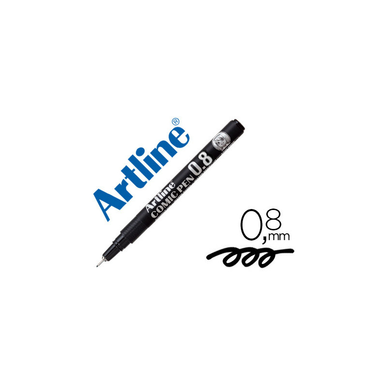 Rotulador artline calibrado micrometrico negro comic pen ek-288 punta poliacetal 0,8 mm resistente al agua