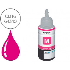 Tinta epson t6643 et2500/2550/ /14000/l475/565/575/4500 magenta botella 70 ml 6.500 pag