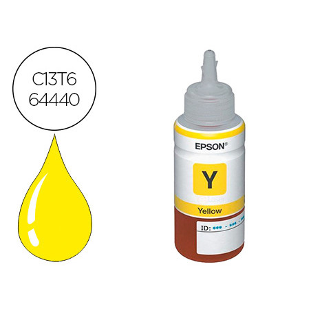 Tinta epson t6644 et2500/2550/ /14000/l475/565/575/4500 amarillo botella 70 ml 6.500 pag