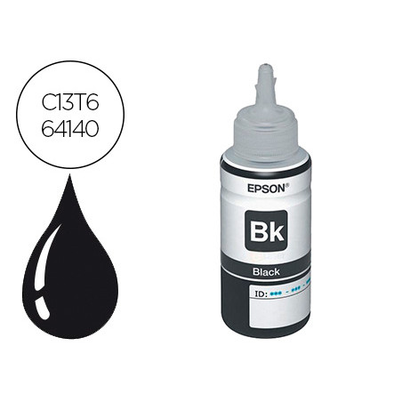 Tinta epson t6641 et2500/2550/ /14000/l475/565/575/4500 negro botella 70 ml 4.000 pag