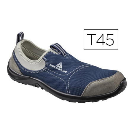 Zapatos de seguridad deltaplus de poliester y algodon con plantilla y puntera - color azul marino talla 45