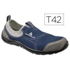 Zapatos de seguridad deltaplus de poliester y algodon con plantilla y puntera - color azul marino talla 42