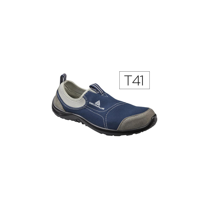 Zapatos de seguridad deltaplus de poliester y algodon con plantilla y puntera - color azul marino talla 41