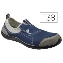 Zapatos de seguridad deltaplus de poliester y algodon con plantilla y puntera - color azul marino talla 38