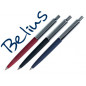 Boligrafo belius atom retractil 1,0 mm tinta azul colores surtidos