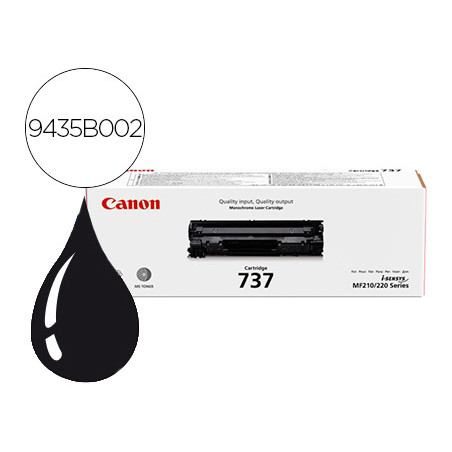 Toner canon 737 negro lbp151dw / mf 211 / mf212w / mf216n / mf217w color 2400 pag