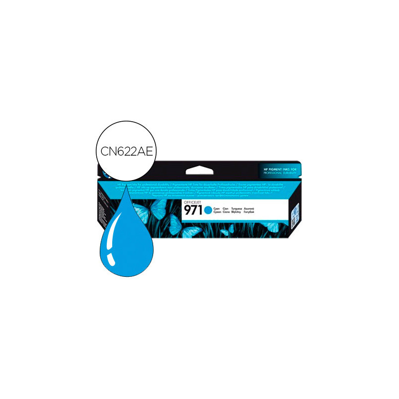 Ink-jet hp 971 officejet pro x 451 / 476 / 551 / 576 cian 2.500 pag