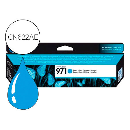 Ink-jet hp 971 officejet pro x 451 / 476 / 551 / 576 cian 2.500 pag