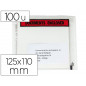 Sobre autoadhesivo q-connect portadocumentos 125x110 mm sin ventana paquete de 100 unidades